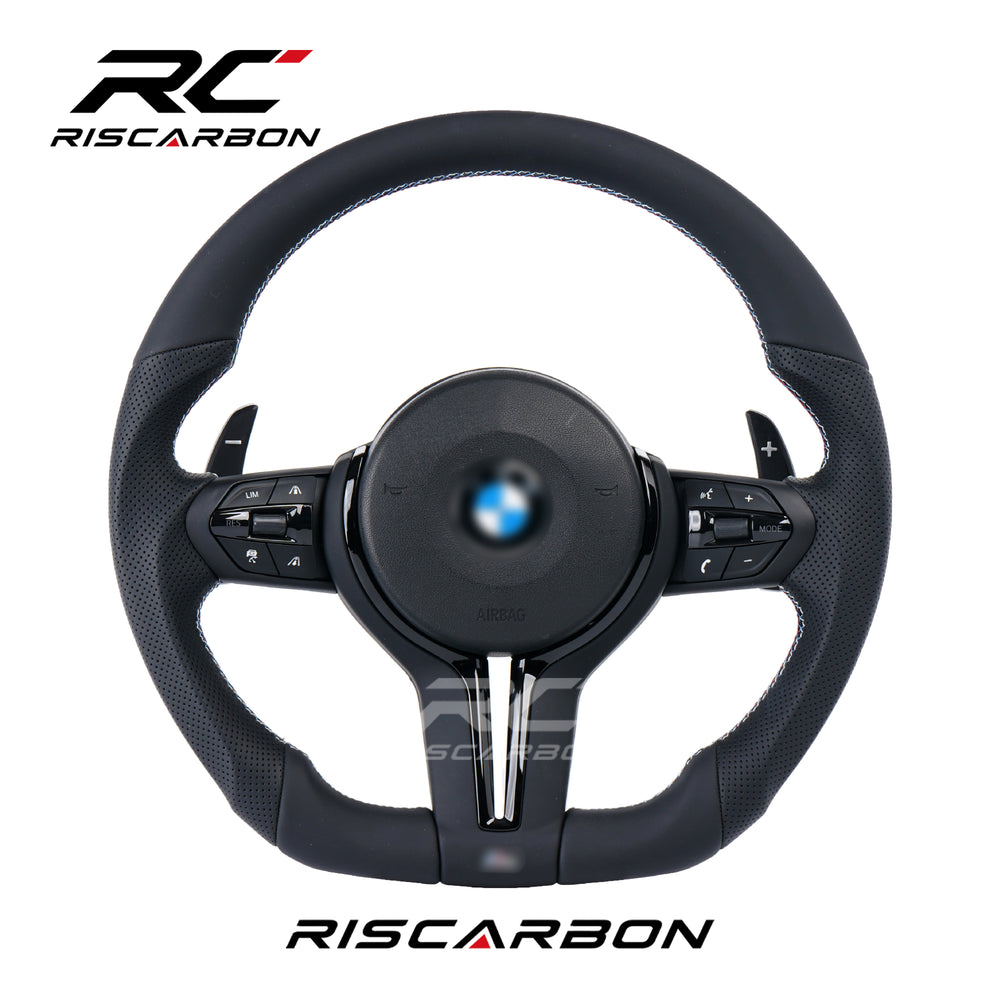 RISCARBON Car Steering Wheel ACC Heated Vibration for BMW F07 F10 F11 F18 F06 F12 F13 F01 F02 F03 F30 F31 F36 F25 F20 F21 Steering Wheel