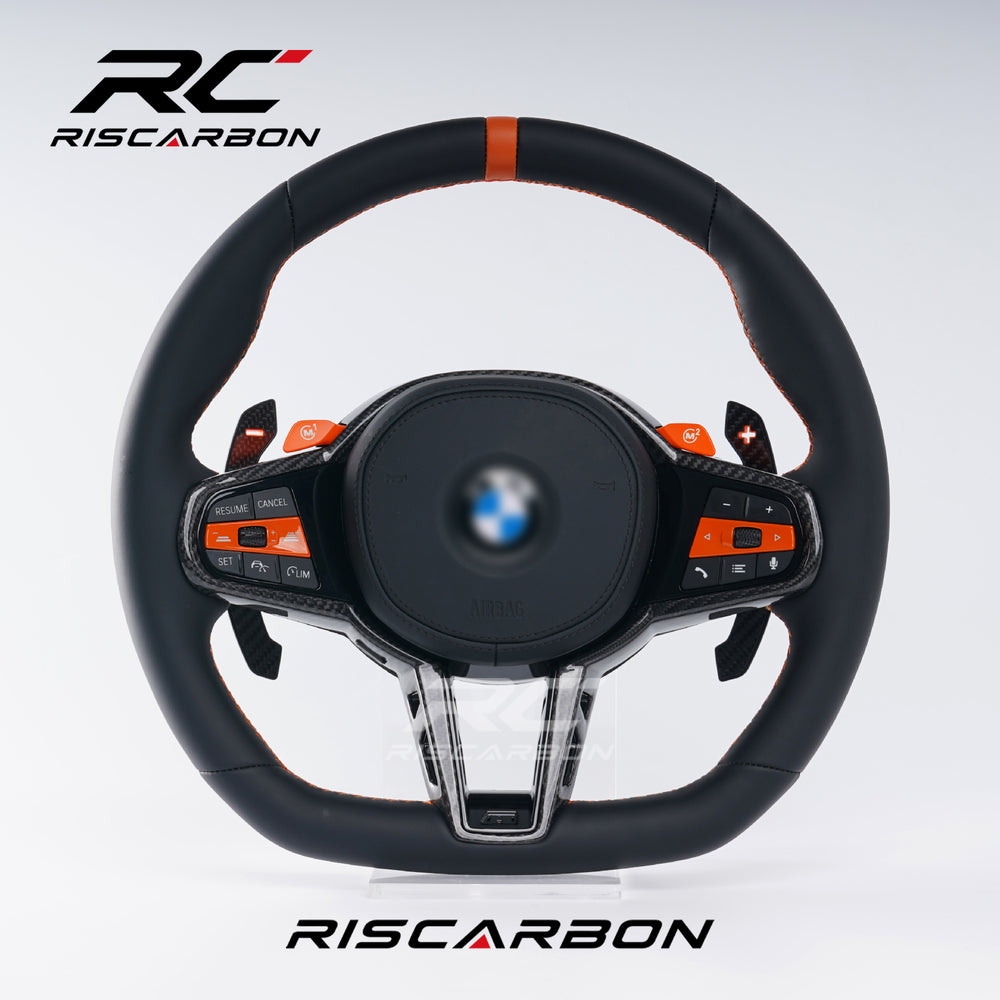 RISCARBON Leather CS Steering Wheel for BMW G30 G20 G11 G12 G13 G14 G15 G16 G30 G31 G32 G38 Manufacturer High-Quality