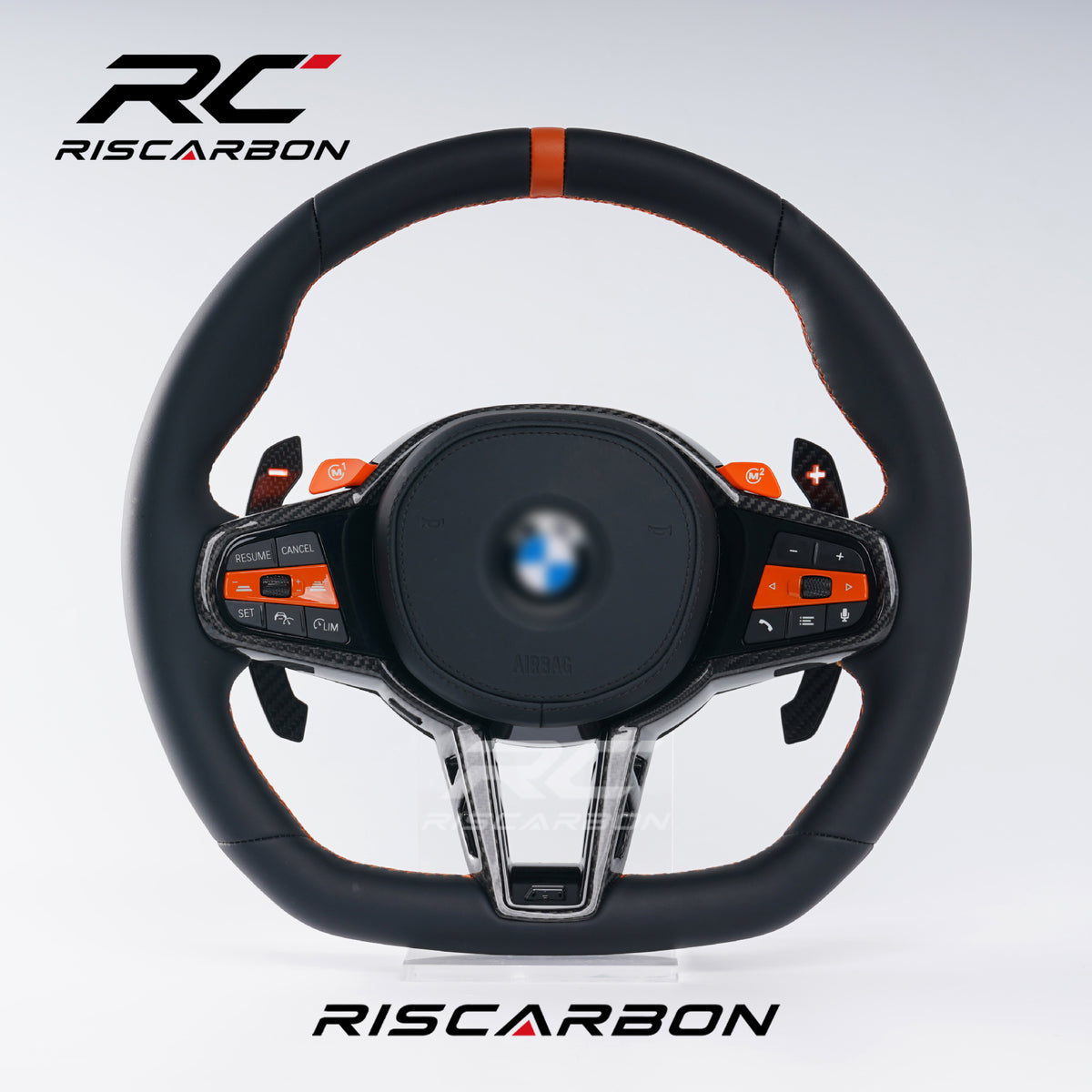 RISCARBON Leather CS Steering Wheel for BMW G30 G20 G11 G12 G13 G14 G15 G16 G30 G31 G32 G38 Manufacturer High-Quality