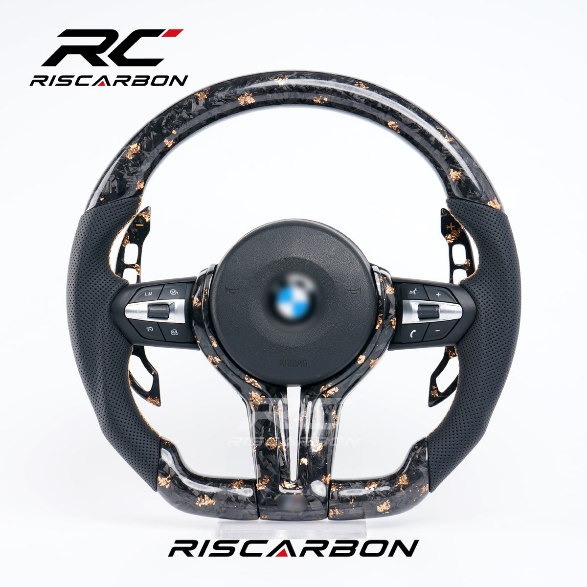 RISCARBON Wholesale Carbon Fiber Steering Wheel Suitable for BMW F10 F20 F30 F32 F36 F80 F82 M3 M4 M5 E46 E60 E70 E90 E91 Automotive Parts