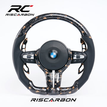 RISCARBON Wholesale Carbon Fiber Steering Wheel Suitable for BMW F10 F20 F30 F32 F36 F80 F82 M3 M4 M5 E46 E60 E70 E90 E91 Automotive Parts