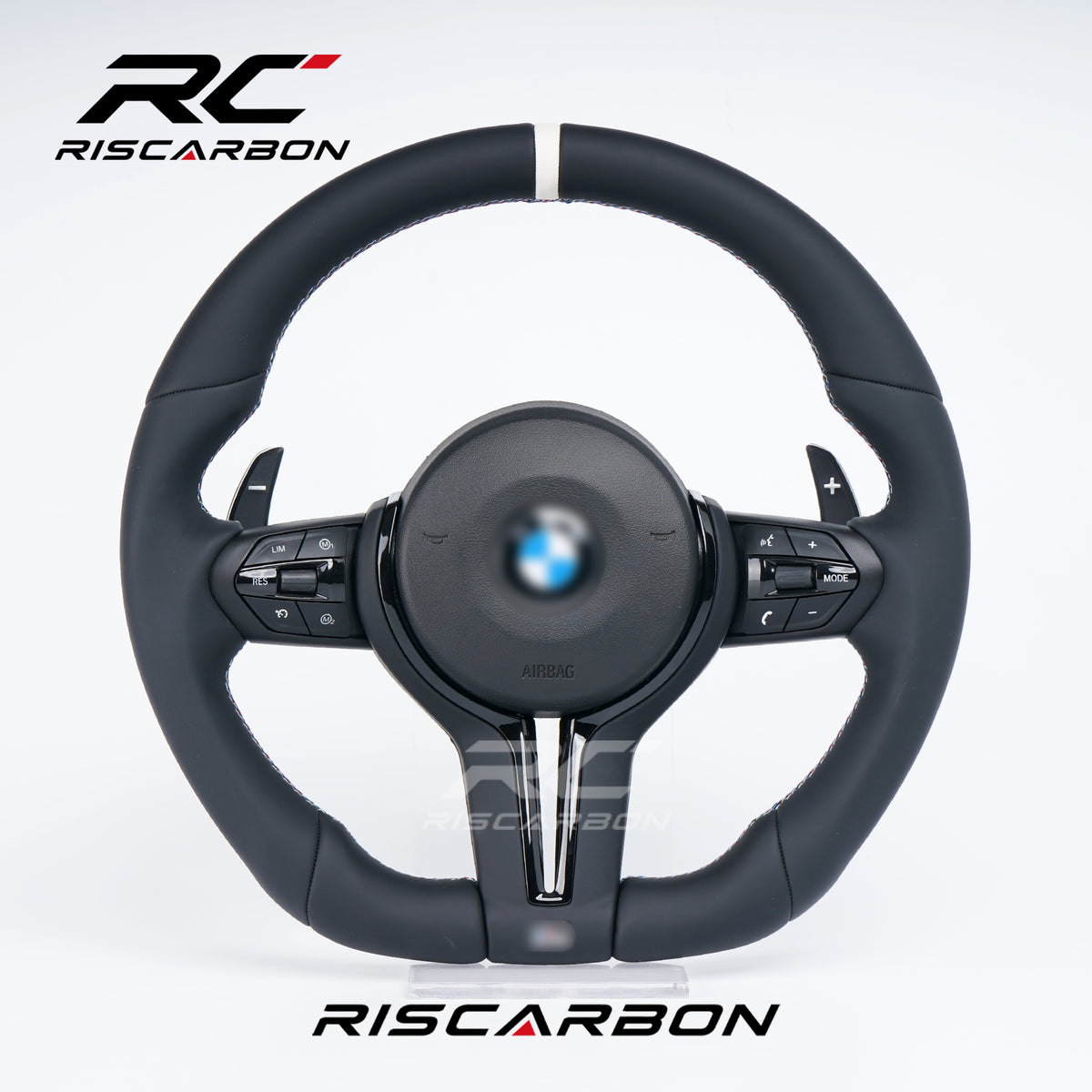 RISCARBON Leather Car Steering Wheel for BMW F01 F20 F30 F15 F16 F21 F22 F32 F25 M3 M5 for Sport Style in Stock Long Life