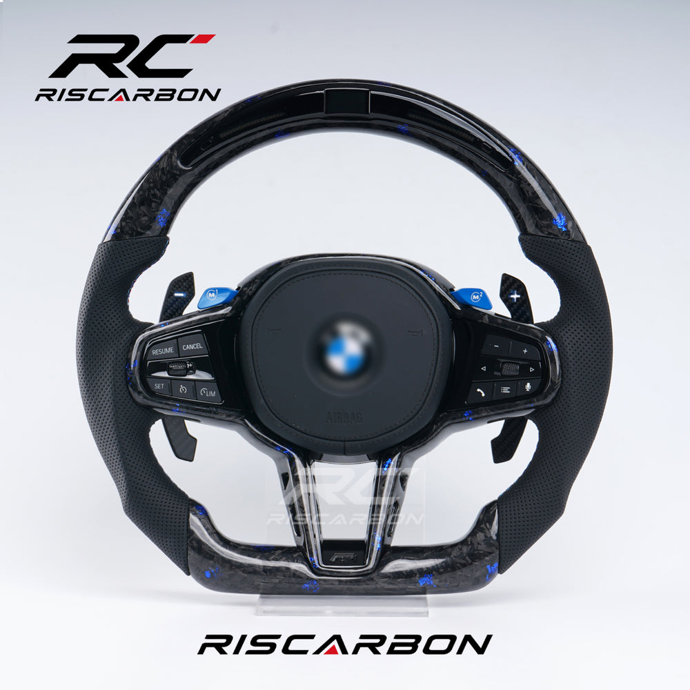 RISCARBON Leather CS Steering Wheel for BMW G30 G20 G11 G12 G13 G14 G15 G16 G30 G31 G32 G38 Manufacturer High-Quality