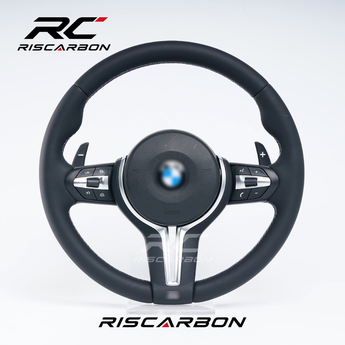 RISCARBON Customizable Leather Car Steering Wheel for BMW F01 F20 F30 F15 F16 F21 F22 F31 F32 F25 M3 M5 Original Standard Factory Outlet