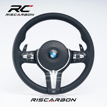 RISCARBON Customizable Leather Car Steering Wheel for BMW F01 F20 F30 F15 F16 F21 F22 F31 F32 F25 M3 M5 Original Standard Factory Outlet