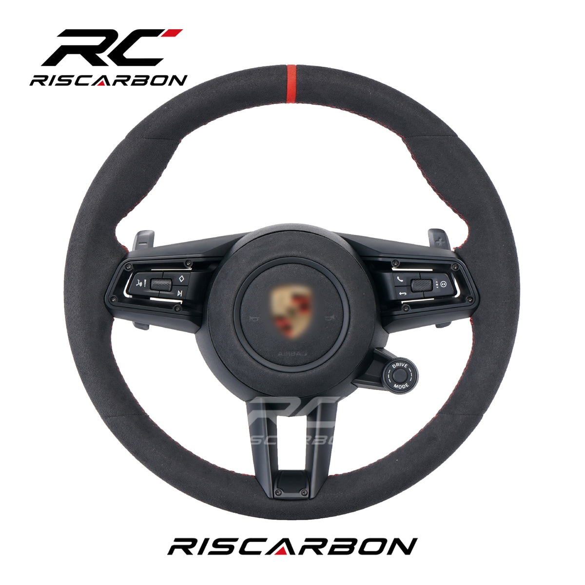 RISCARBON HOT SALE Suede Car Steering Wheel for Porsche Cayenne Panamera 991 911 991 992 718 918 997 CARRERA GT Macan Plug and Play