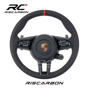RISCARBON HOT SALE Suede Car Steering Wheel for Porsche Cayenne Panamera 991 911 991 992 718 918 997 CARRERA GT Macan Plug and Play