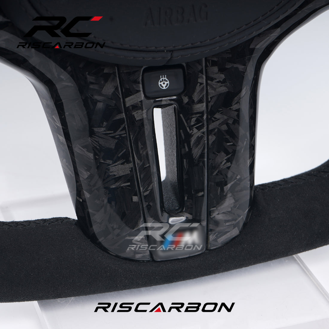 RISCARBON For BMW G30 G20 G01 G02 G05 G06 G07 M4 M5 F90 M8 X3 X4 X5 X6 F40 F44 F97 F98 F95 F96 G11 Forged Carbon Sport Steering Wheel