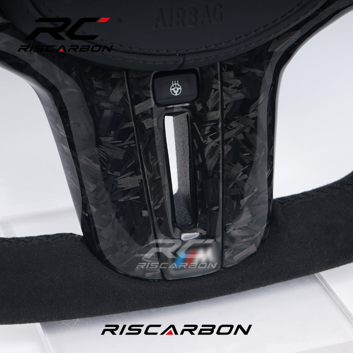 RISCARBON For BMW G30 G20 G01 G02 G05 G06 G07 M4 M5 F90 M8 X3 X4 X5 X6 F40 F44 F97 F98 F95 F96 G11 Forged Carbon Sport Steering Wheel