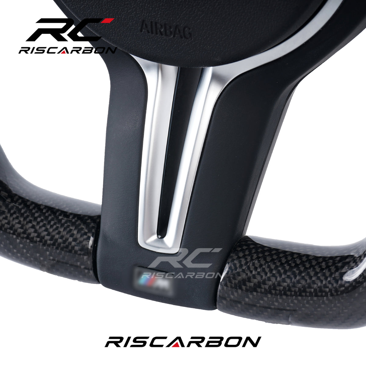 RISCARBON Carbon Fiber Car Steering Wheel for BMW F01F15 F20 F22 F25 F31 F30 F12 F16 F21 F40 F52 New Upgrade M-Sport