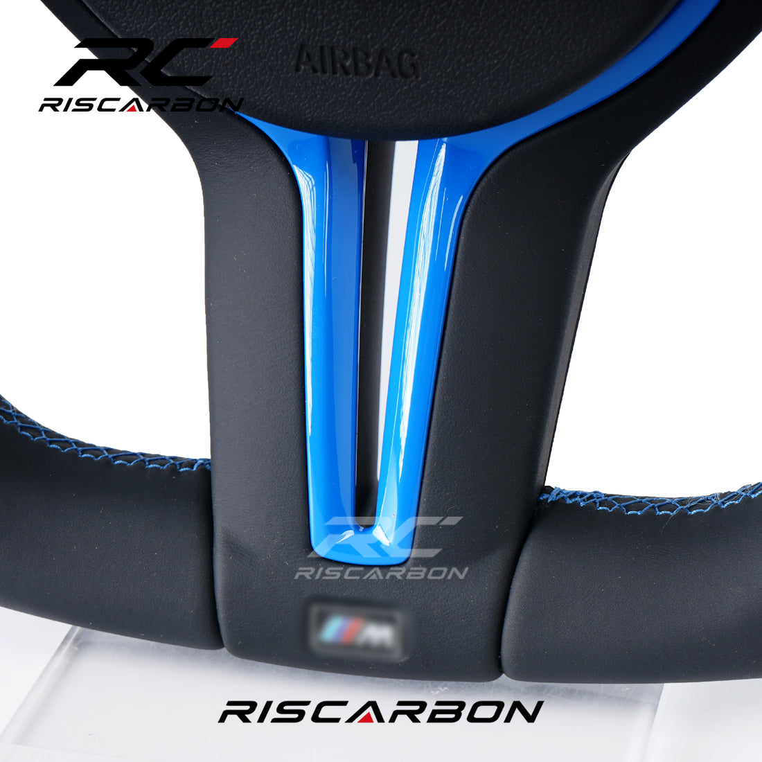 RISCARBON Factory Price Leather Steering Wheel for BMW E70 E81 E82 E90 E91E92 E93 E87 E88 E89 E84 Plug and Play