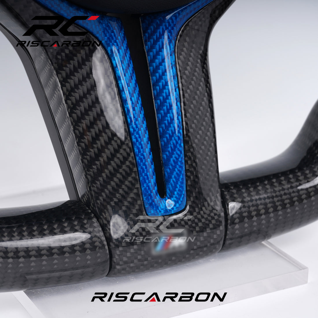 RISCARBON Customized Carbon Fiber Leather Car Steering Wheel for BMW X1X2 X3 F30 F10 F11 F12 F15 F20 F21 F22 F16 F01 F31 F25 F15 F02 with LED