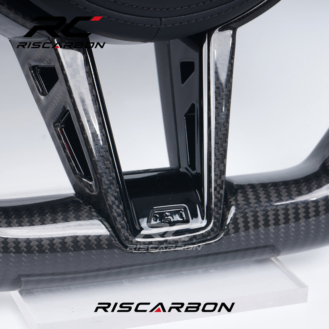 RISCARBON Car Steering Wheel for Toyota Hilux Innova Revo Hilux LC70 LC200 Supra Prado 2015-2022