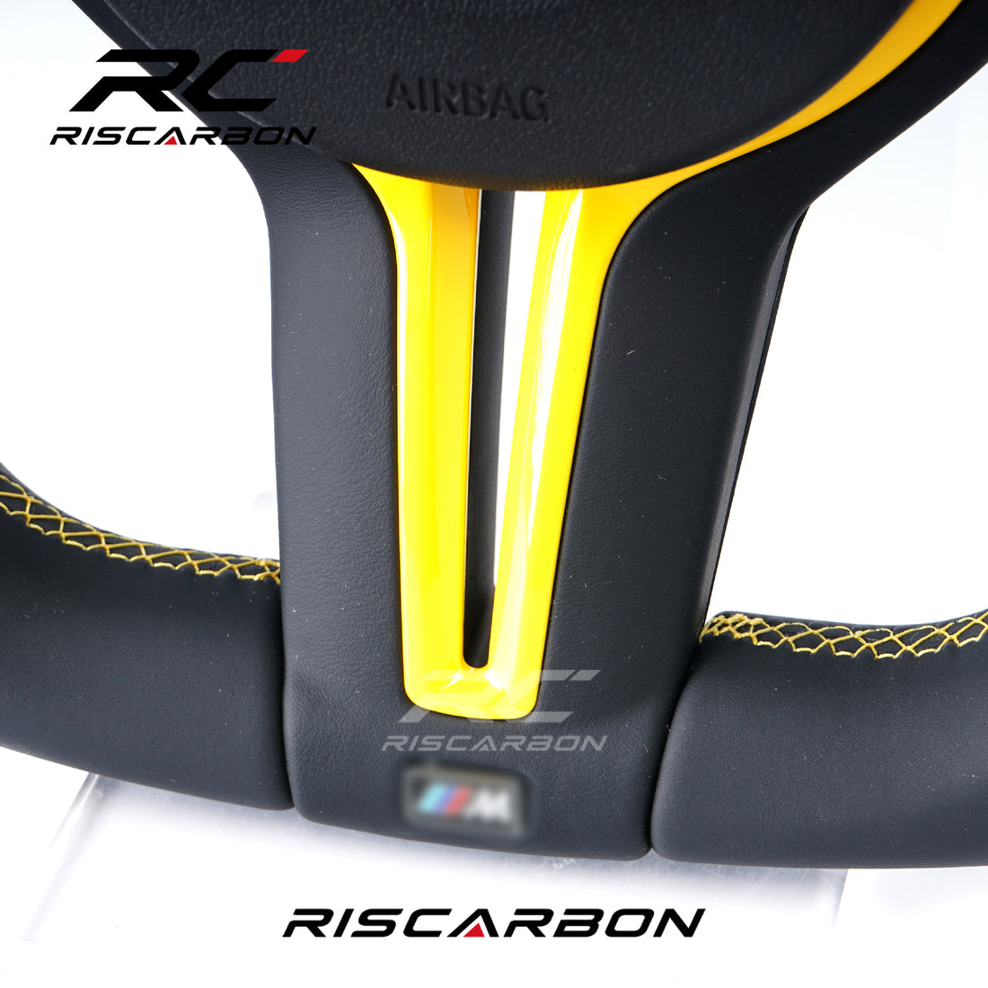 RISCARBON Factory Price Leather Steering Wheel for BMW E70 E81 E82 E90 E91E92 E93 E87 E88 E89 E84 Plug and Play High-Quality Bestselling