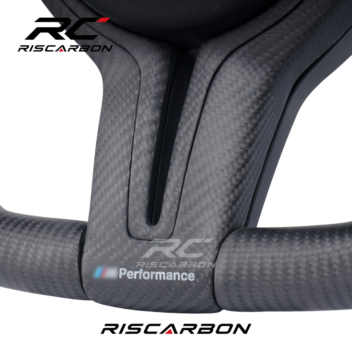 RISCARBON Matte Carbon Fiber Leather with LED Steering Wheel for BMW M3 M5 F30 F10 F11 F12 F16 F15  F20 F22 F25 F31 F32 X1 X2 Customized