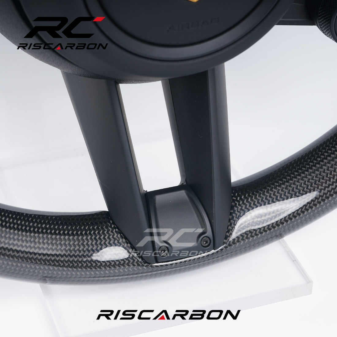 RISCARBON Carbon Fiber Sports Steering Wheel for Porsche 991 911 992 718 918 Panamera 718 Boxster for Daily Driving Durable Plug and Play