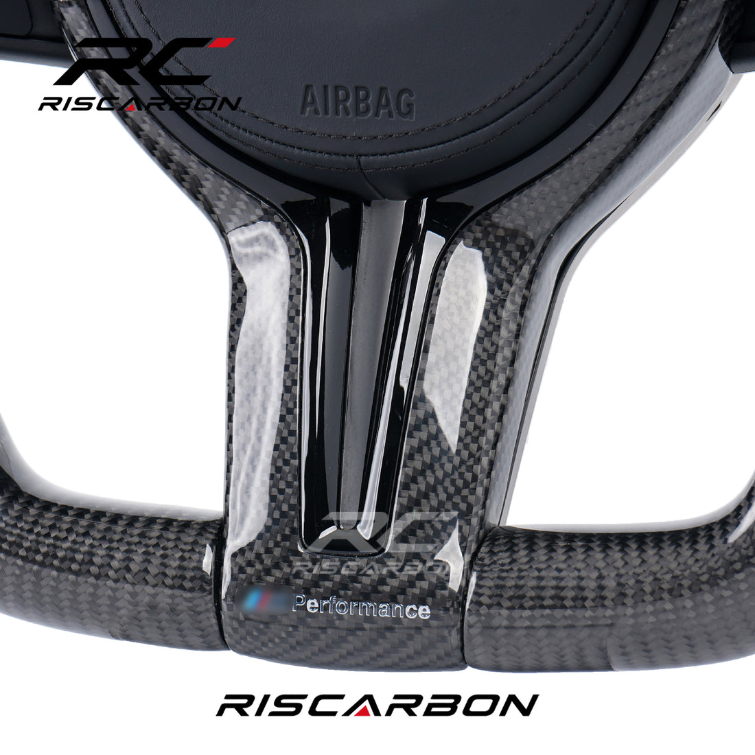 RISCARBON Carbon Fiber Leather Factory Price Car Steering Wheel for BMW E70 E81 E82 E90 E91E92 E93 E87 E88 E89 Customizable for Upgrade