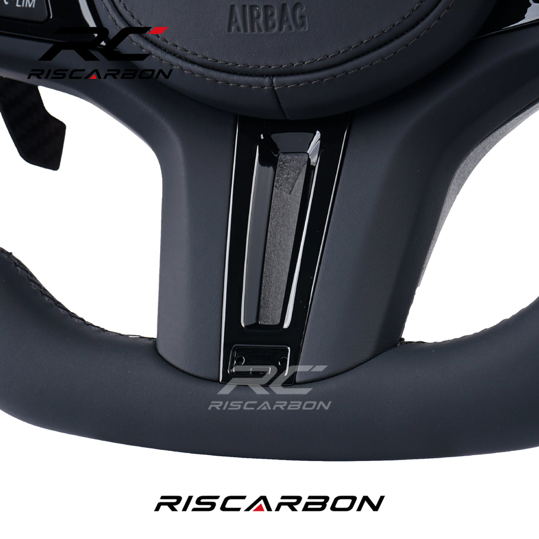 RISCARBON High-Quality Full Leather Car Steering Wheel for BMW  X3 X4 X5 X6  G01 G02 G08  G21 G22 G23 G20 G28 G30  G31 G38 M340i M440i
