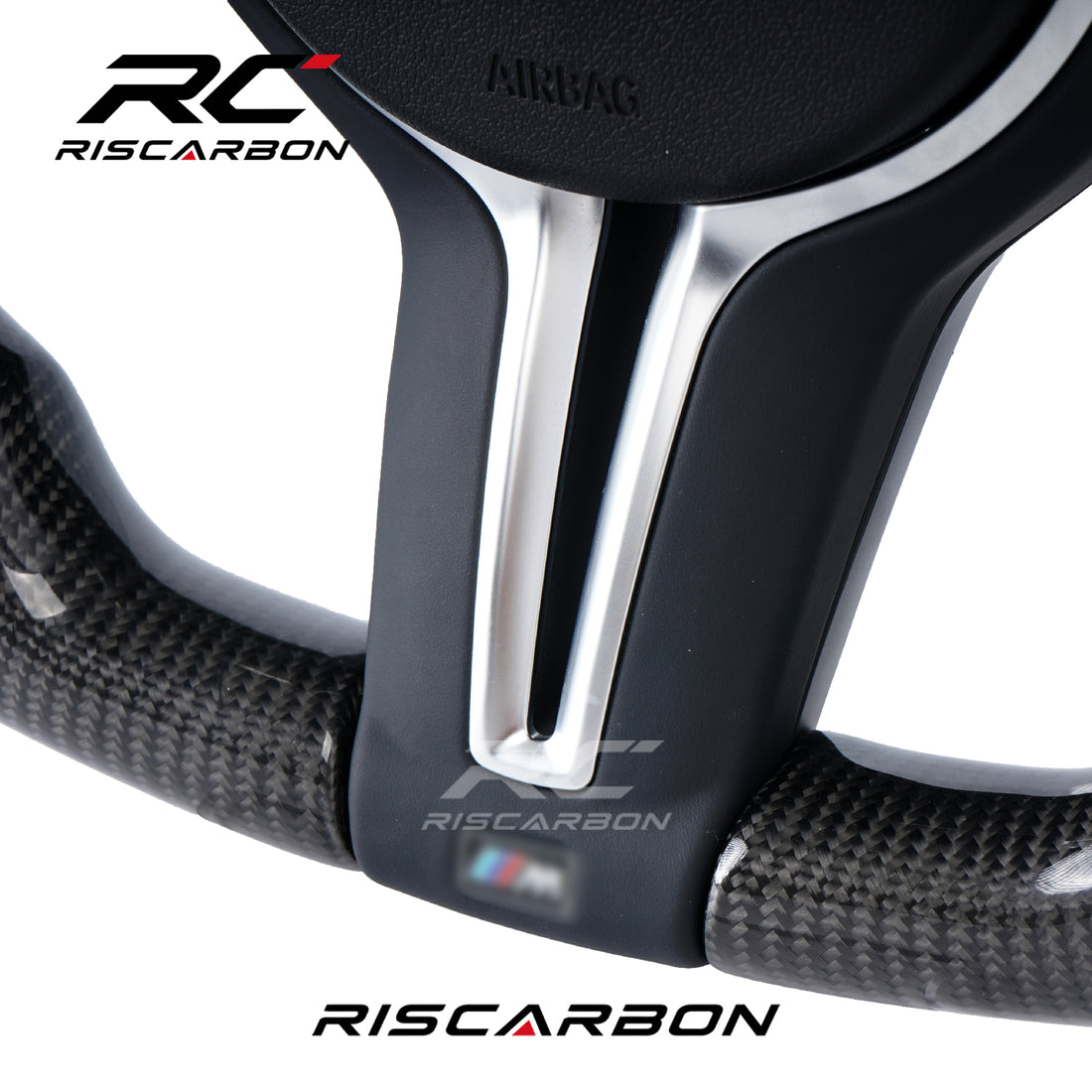 RISCARBON M Sports Carbon Fiber Leather Steering Wheel for BMW 3 5 Series F30 F32 F10 F20 F07 F01 F11F06 F13 F01 E90 M3 M4 M5 M6