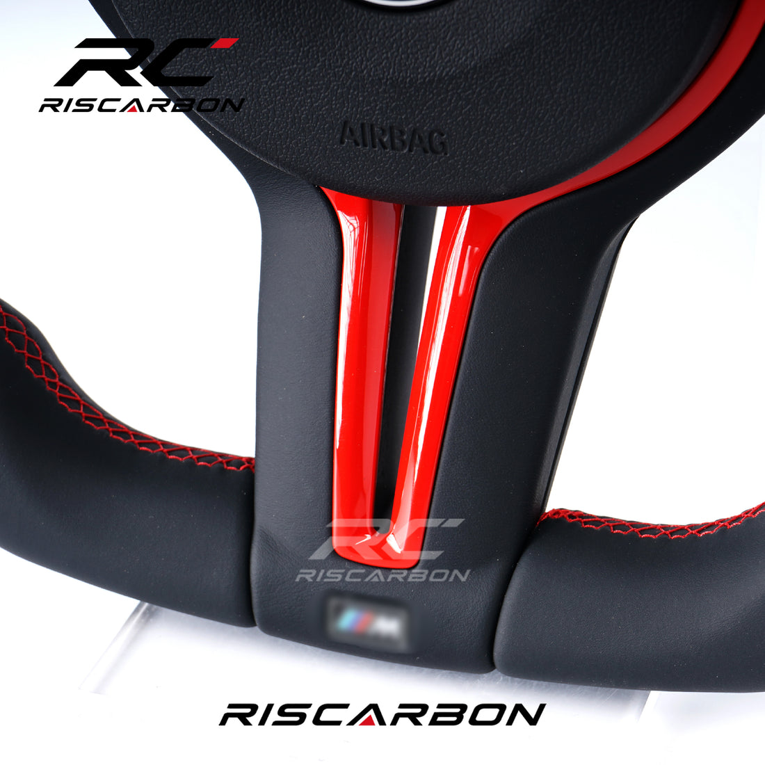 RISCARBON For Driving Leather Car Steering Wheel for BMW F01 F20 F30 F15 F16 F21 F22 F31 F32 F25 M3 M5