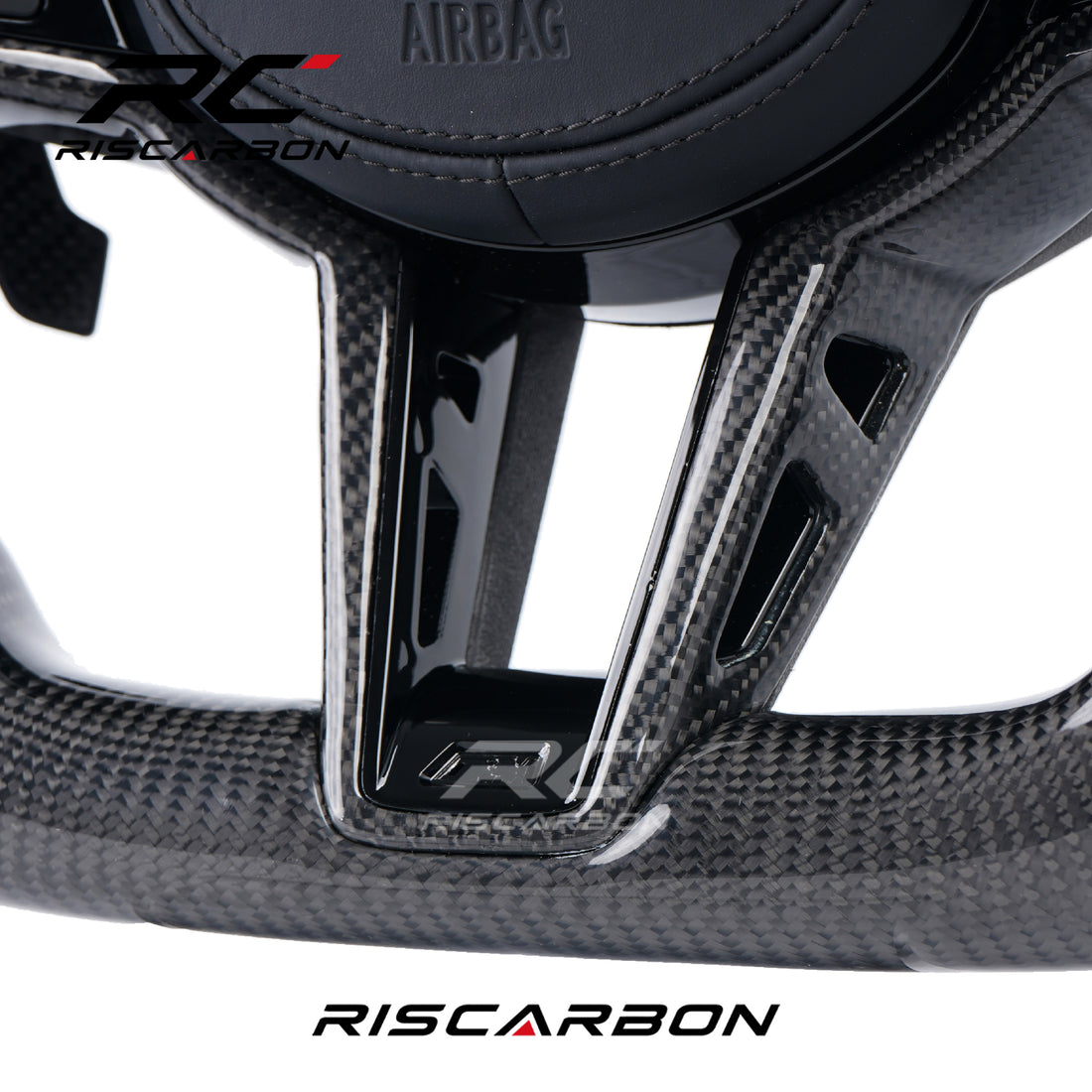 RISCARBON Fit for BMW G Series G20 G80 G22 G82 G30 G31 G32 G11 G12 G10 G25 G40 G42 G01 G02 New Style Auto Carbon Fiber CS Steering Wheel