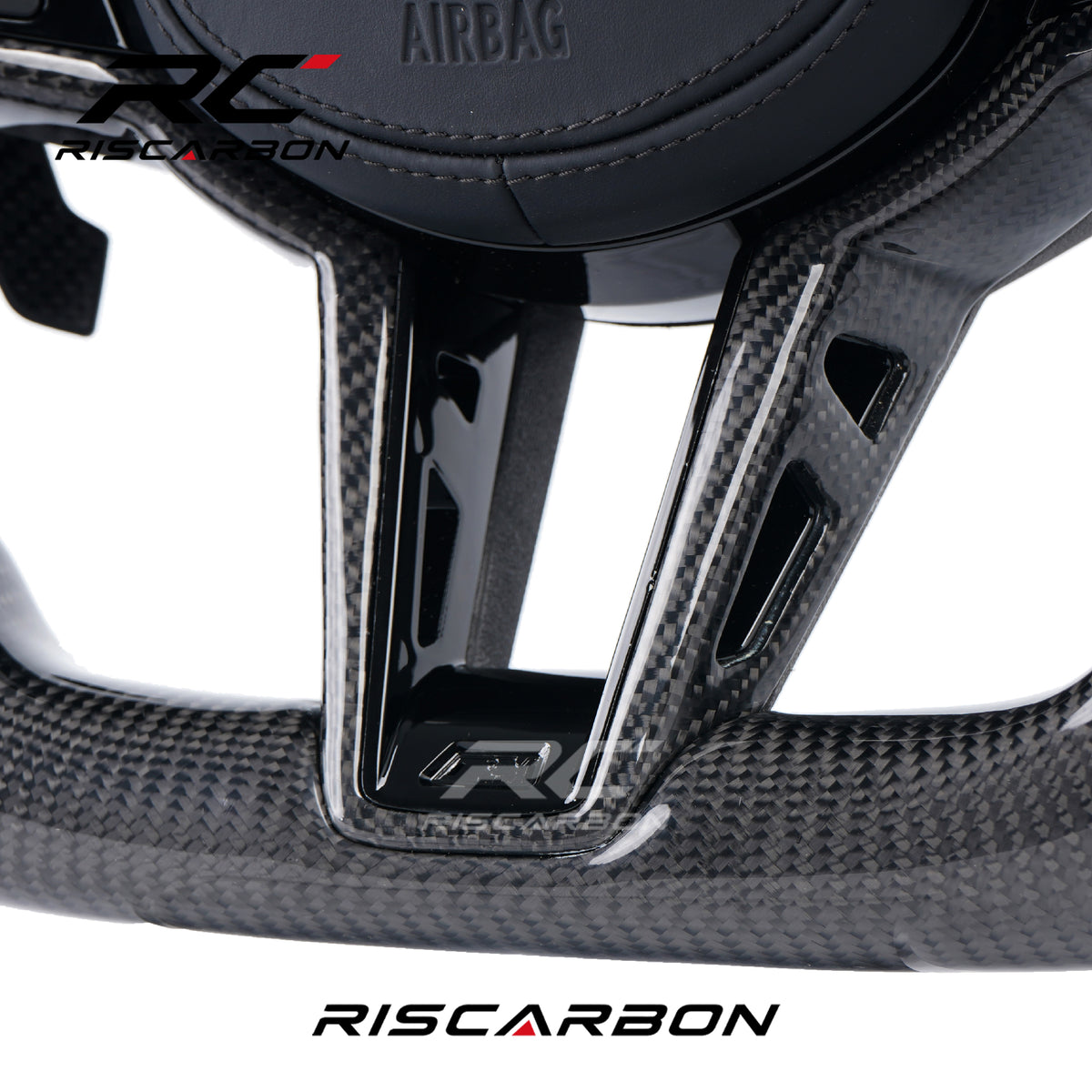 RISCARBON Fit for BMW G Series G20 G80 G22 G82 G30 G31 G32 G11 G12 G10 G25 G40 G42 G01 G02 New Style Auto Carbon Fiber CS Steering Wheel