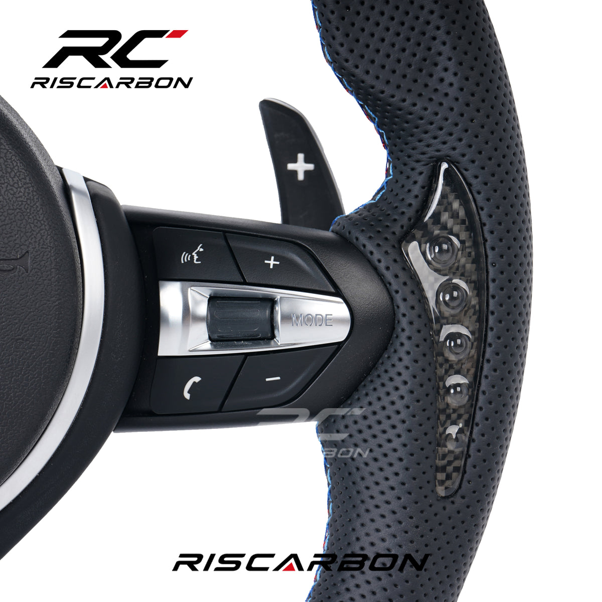 RISCARBON Carbon Fiber Car Steering Wheel for BMW F01F15 F20 F22 F25 F31 F30 F12 F16 F21 F40 F52 New Upgrade M-Sport