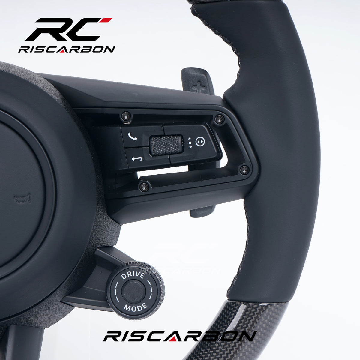 RISCARBON Carbon Fiber Sports Steering Wheel for Porsche 991 911 992 718 918 Panamera 718 Boxster for Daily Driving Durable Plug and Play