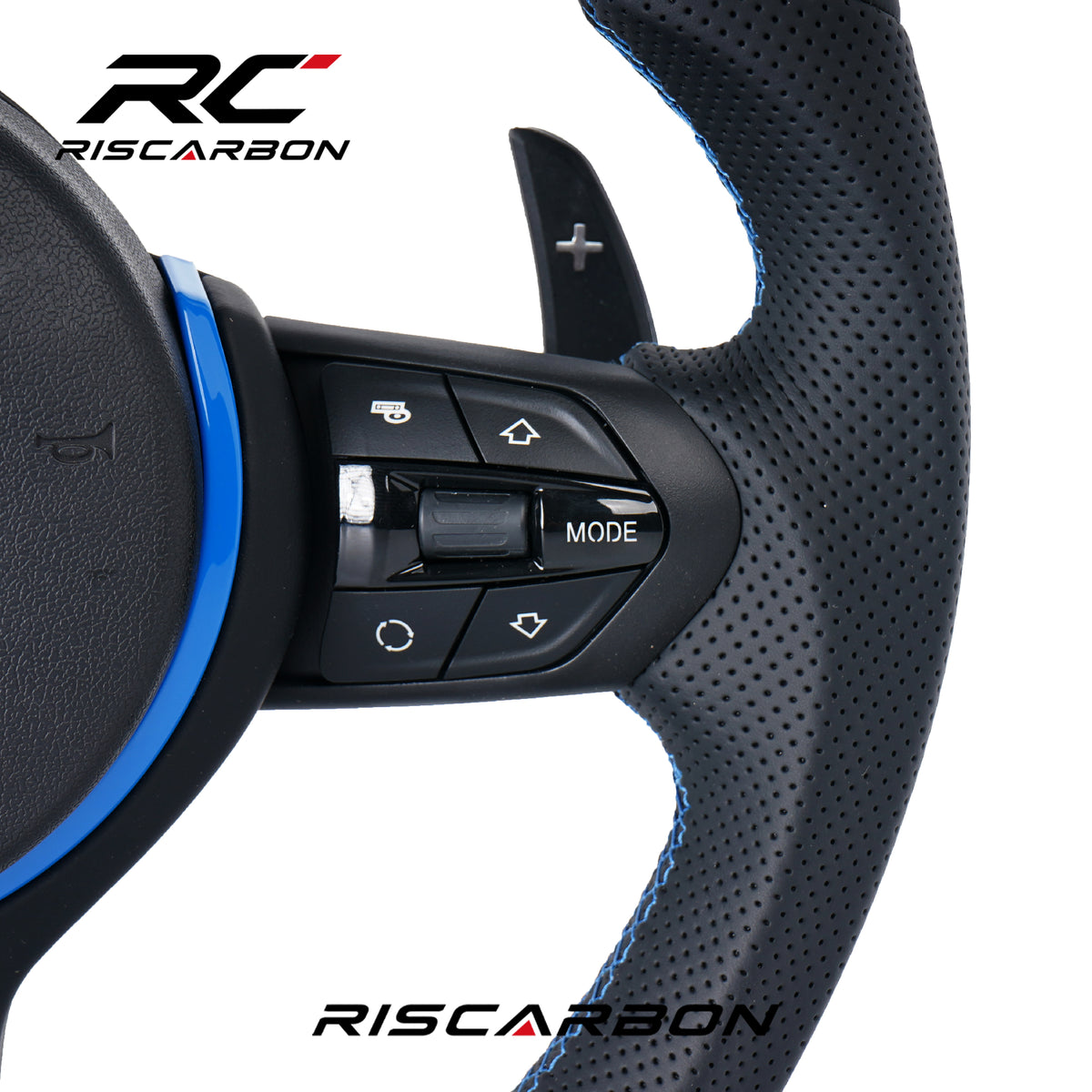 RISCARBON Factory Price Leather Steering Wheel for BMW E70 E81 E82 E90 E91E92 E93 E87 E88 E89 E84 Plug and Play