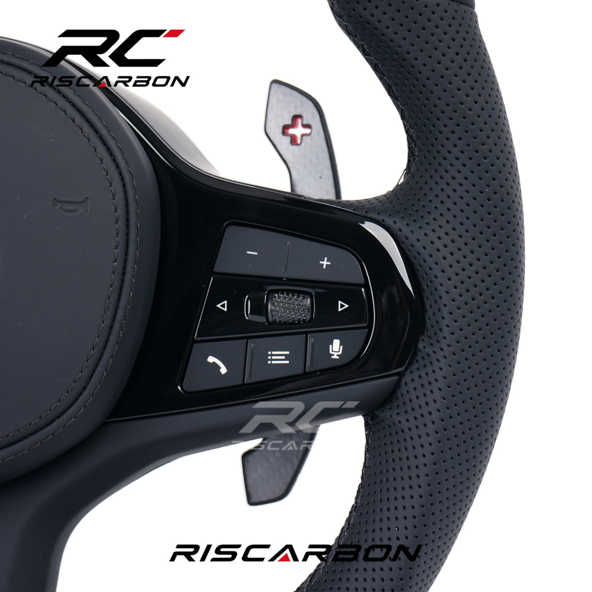 RISCARBON High-Quality Full Leather Car Steering Wheel for BMW  X3 X4 X5 X6  G01 G02 G08  G21 G22 G23 G20 G28 G30  G31 G38 M340i M440i