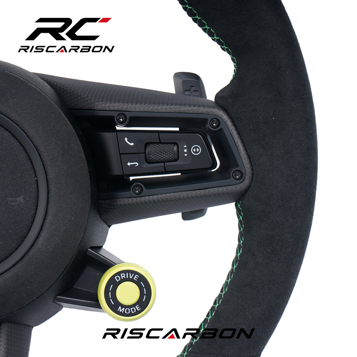RISCARBON Sports Steering Wheel for Porsche 991 911 992 718 918 GT Panamera Cayenne Coupe Porsche 718 Cayman Microfiber Suede