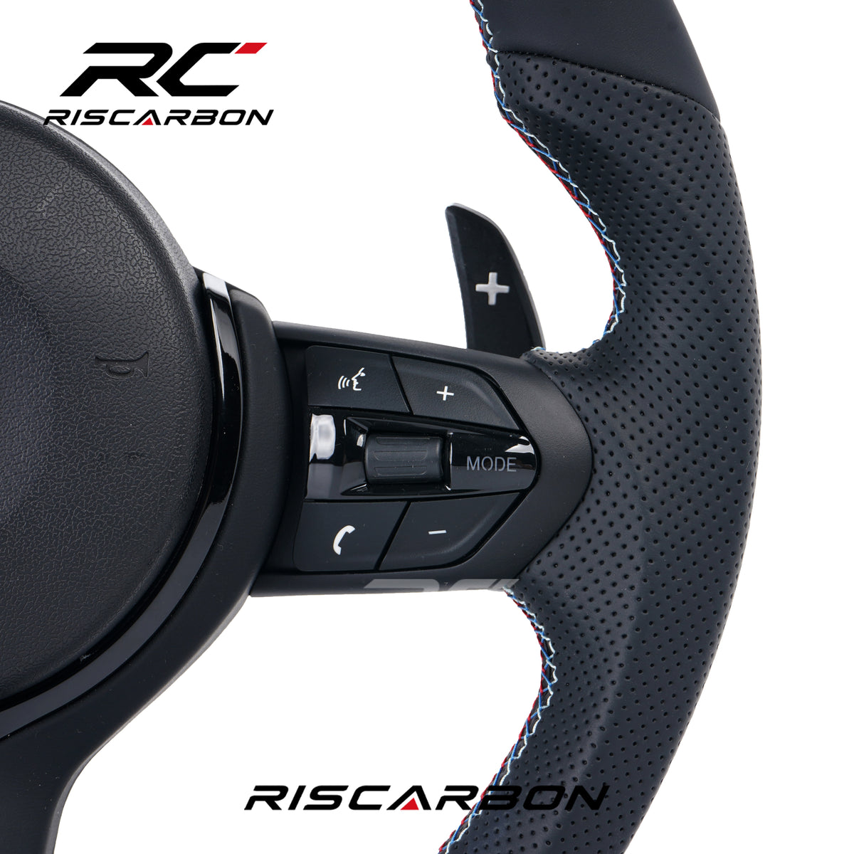RISCARBON Car Steering Wheel ACC Heated Vibration for BMW F07 F10 F11 F18 F06 F12 F13 F01 F02 F03 F30 F31 F36 F25 F20 F21 Steering Wheel