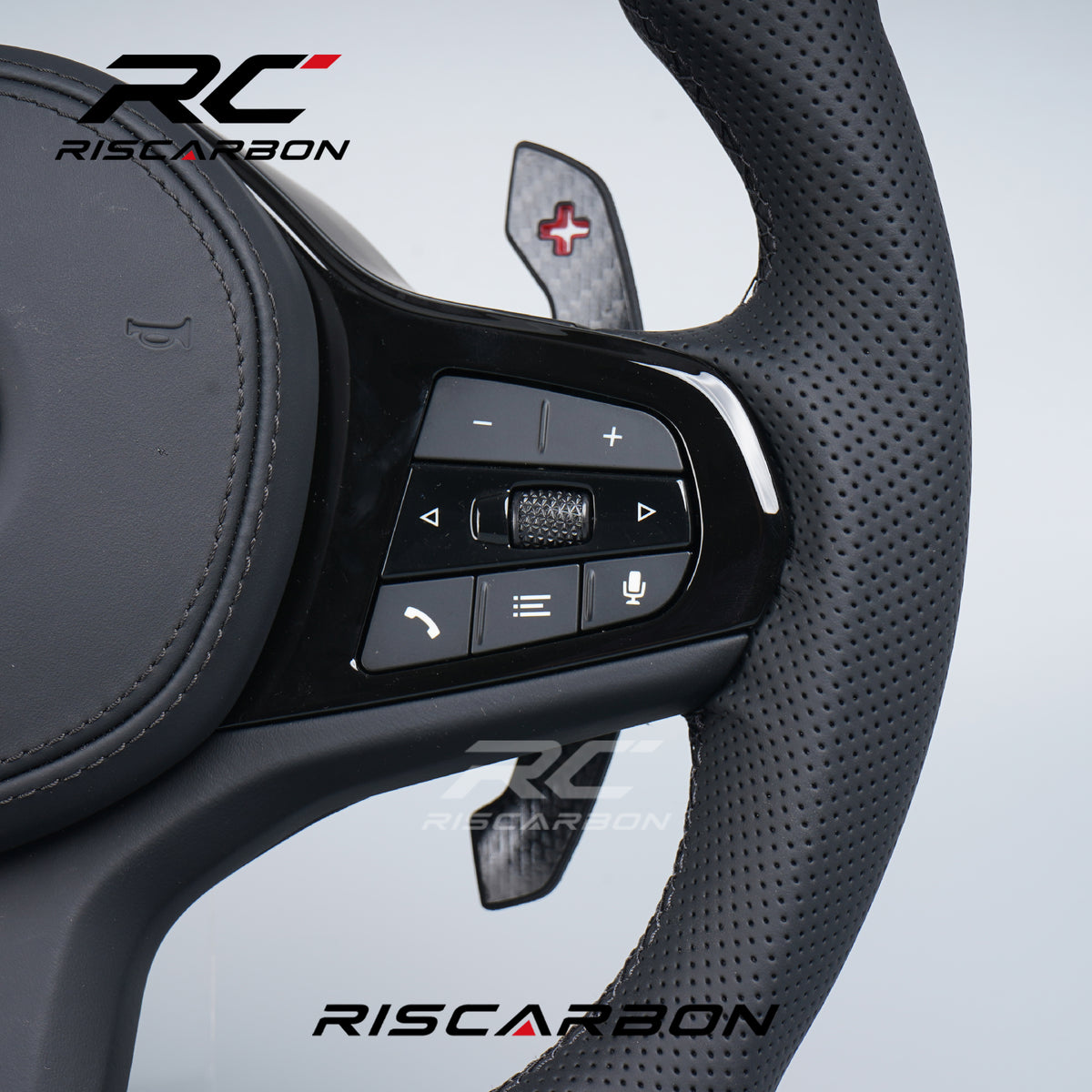 RISCARBON HOT SALE Full- Leather Car Steering Wheel for BMW X4 X5 X6 G30 G21 G22 G23 G28 G20 G11 G12 G01 G08 G02 G31 G38 G06
