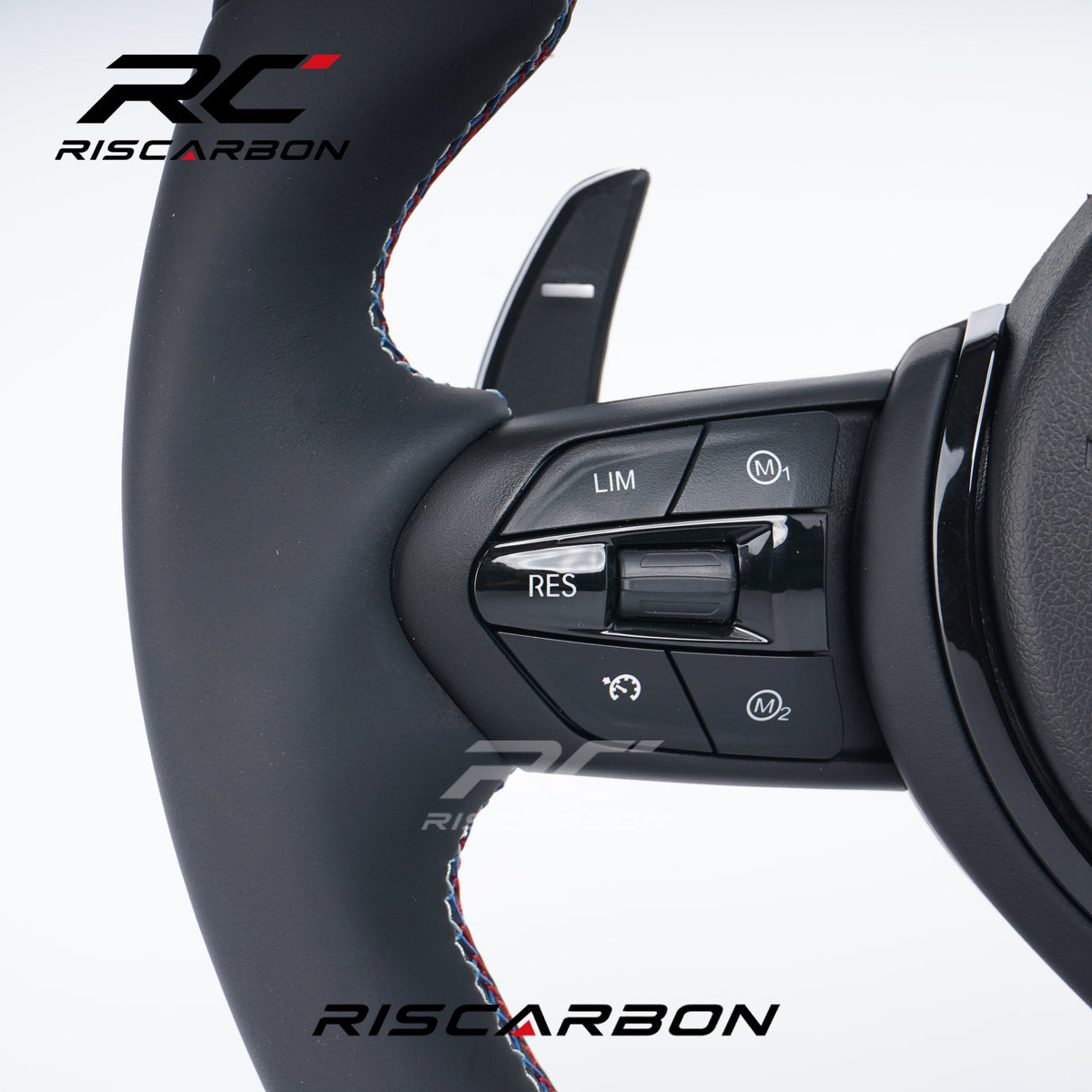 RISCARBON Leather Car Steering Wheel for BMW F01 F20 F30 F15 F16 F21 F22 F32 F25 M3 M5 for Sport Style in Stock Long Life