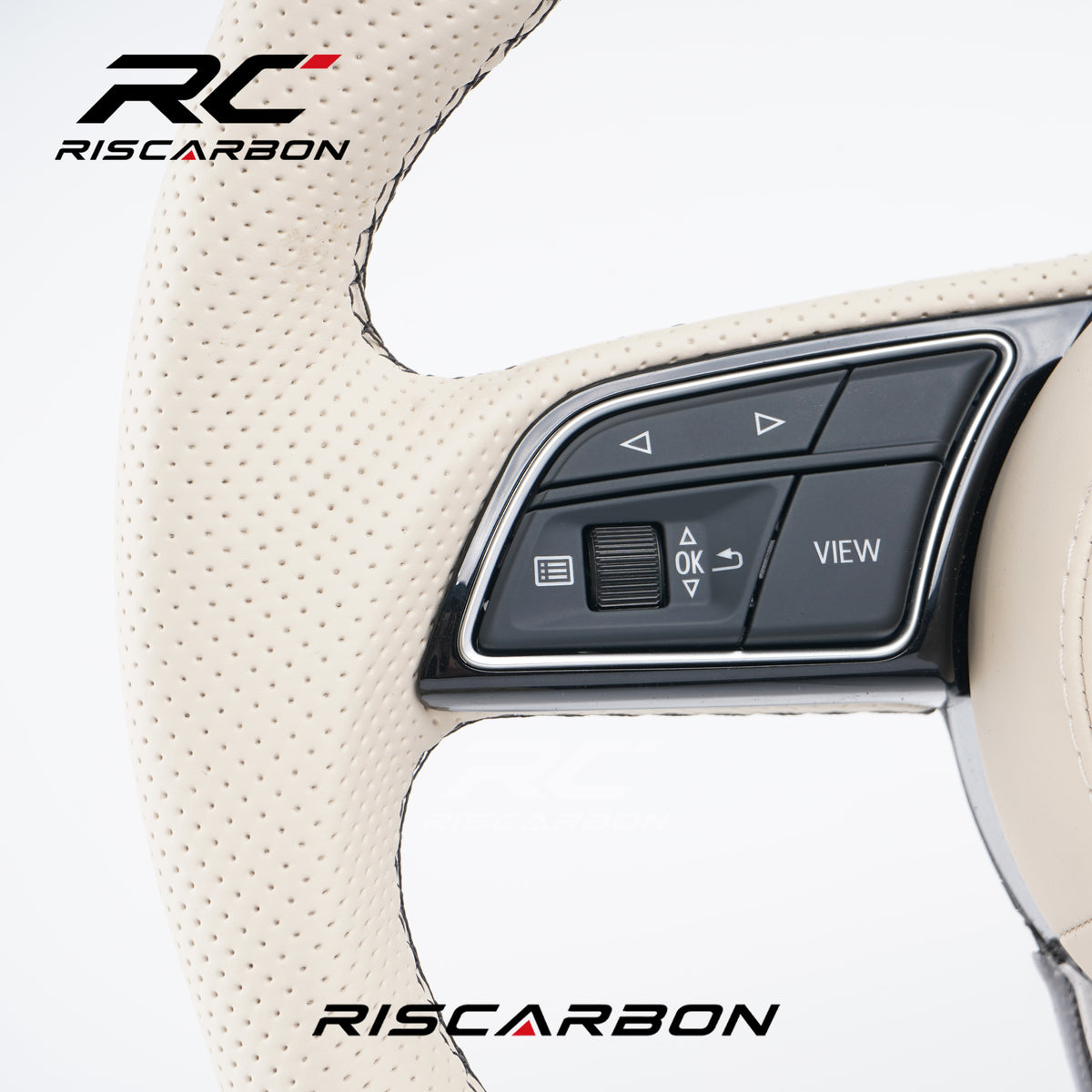 RISCARBON Custom Carbon Fiber Steering Wheel Upgrade Assembly Audi A3 A4 A5 A6 A7 B8 B8.5 B9 S3 S4 S5 Q3 Q5 Q7 Q8 RS3 RS6