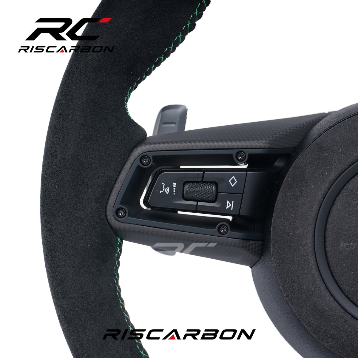 RISCARBON Sports Steering Wheel for Porsche 991 911 992 718 918 GT Panamera Cayenne Coupe Porsche 718 Cayman Microfiber Suede