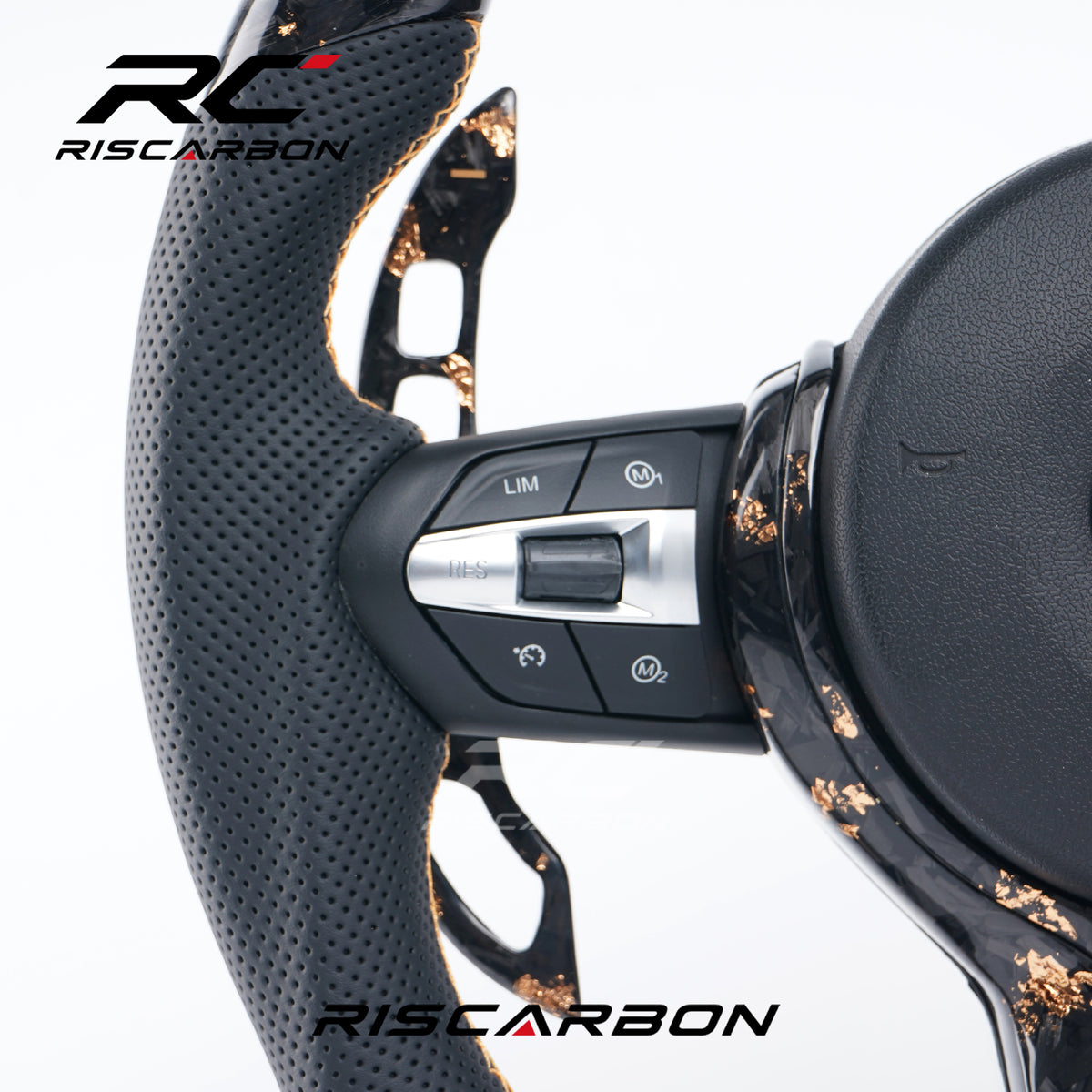 RISCARBON Wholesale Carbon Fiber Steering Wheel Suitable for BMW F10 F20 F30 F32 F36 F80 F82 M3 M4 M5 E46 E60 E70 E90 E91 Automotive Parts