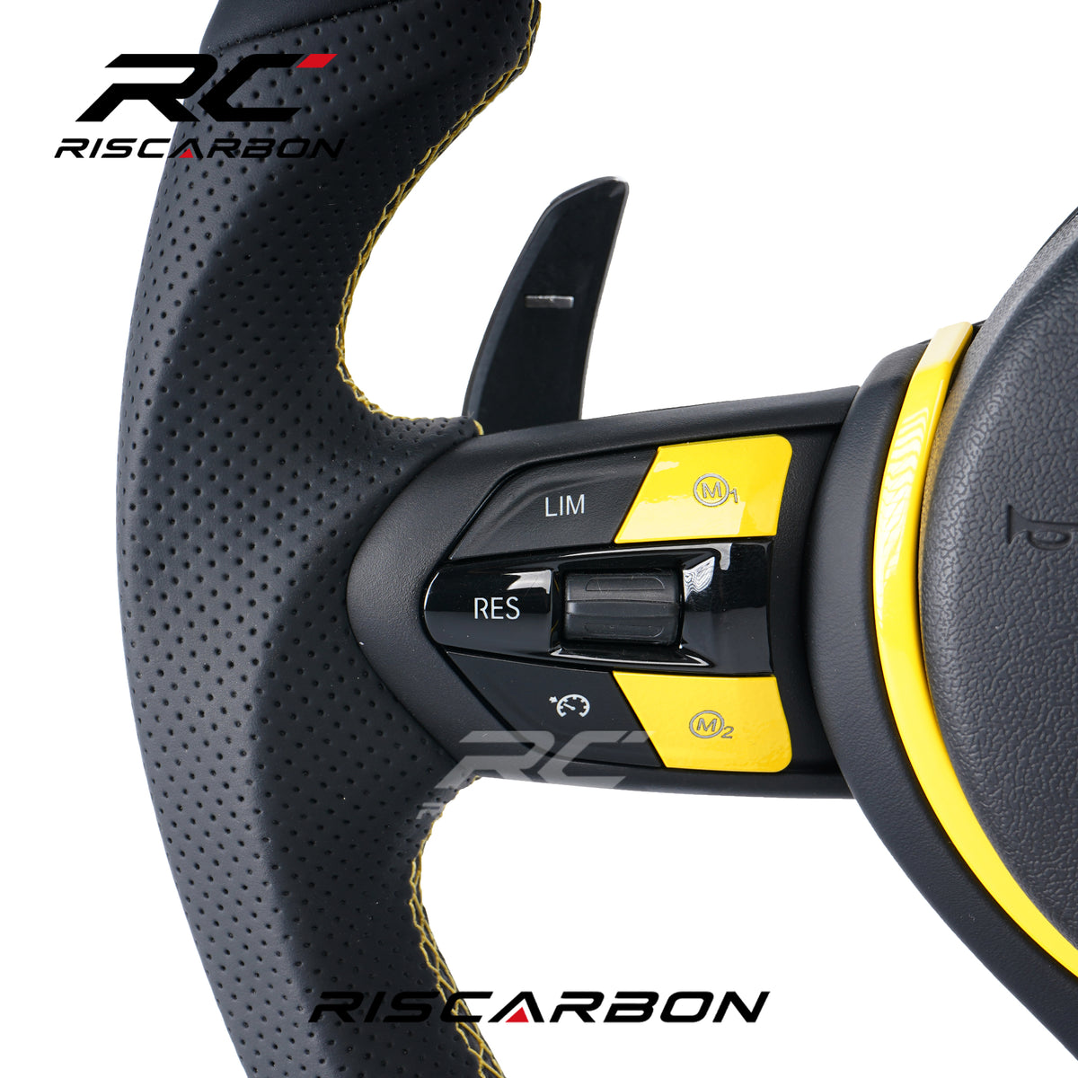 RISCARBON Car Steering Wheel for BMW F01 F20 F30 F15 F16 F21 F22 F31 F25 M3 M5 Durable for Driving