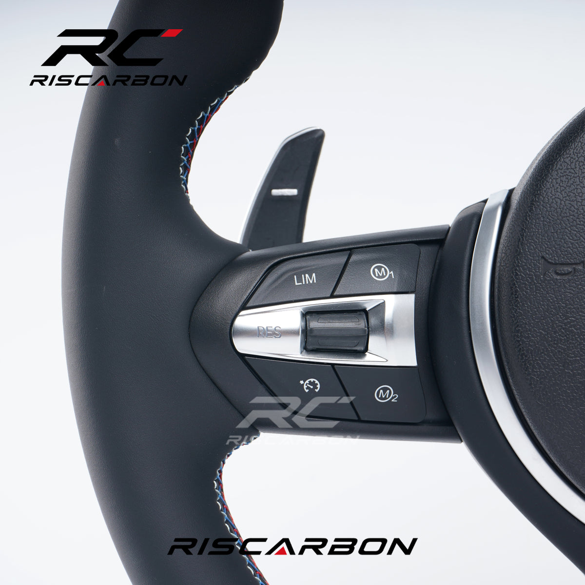 RISCARBON Customizable Leather Car Steering Wheel for BMW F01 F20 F30 F15 F16 F21 F22 F31 F32 F25 M3 M5 Original Standard Factory Outlet