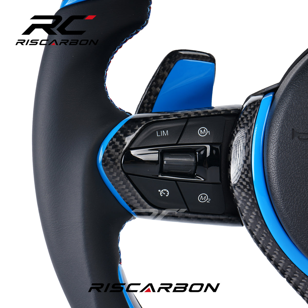 RISCARBON High Sale Carbon Fiber M5 Sport Steering Wheel for BMW F30 Steering Wheel F10 F30 F18 F20 F80 F46 F35 F32 F22 F16 F11 F25 E70 E90 E91