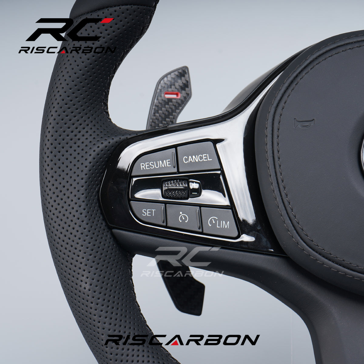 RISCARBON HOT SALE Full- Leather Car Steering Wheel for BMW X4 X5 X6 G30 G21 G22 G23 G28 G20 G11 G12 G01 G08 G02 G31 G38 G06