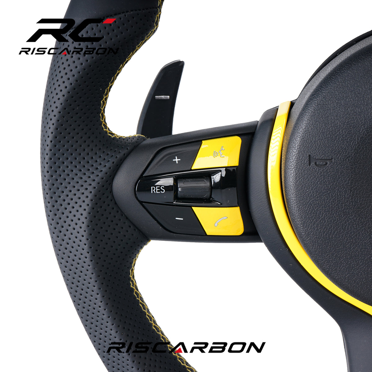 RISCARBON Factory Price Leather Steering Wheel for BMW E70 E81 E82 E90 E91E92 E93 E87 E88 E89 E84 Plug and Play High-Quality Bestselling