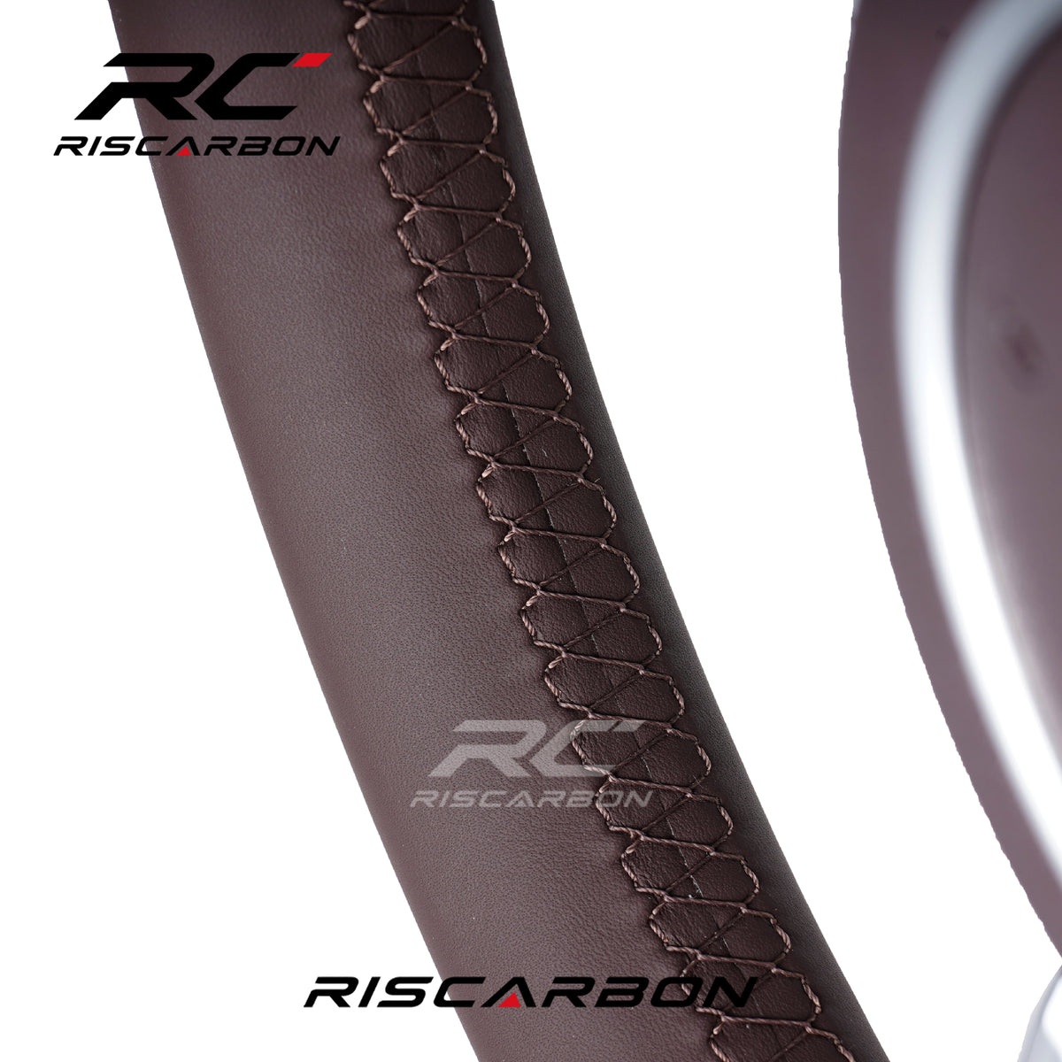 RISCARBON For Panamera Cayenne Macan Boxster Cayman 718 911 918 997 991 970 971 Marsala Red Leather Steering Wheel Compatible
