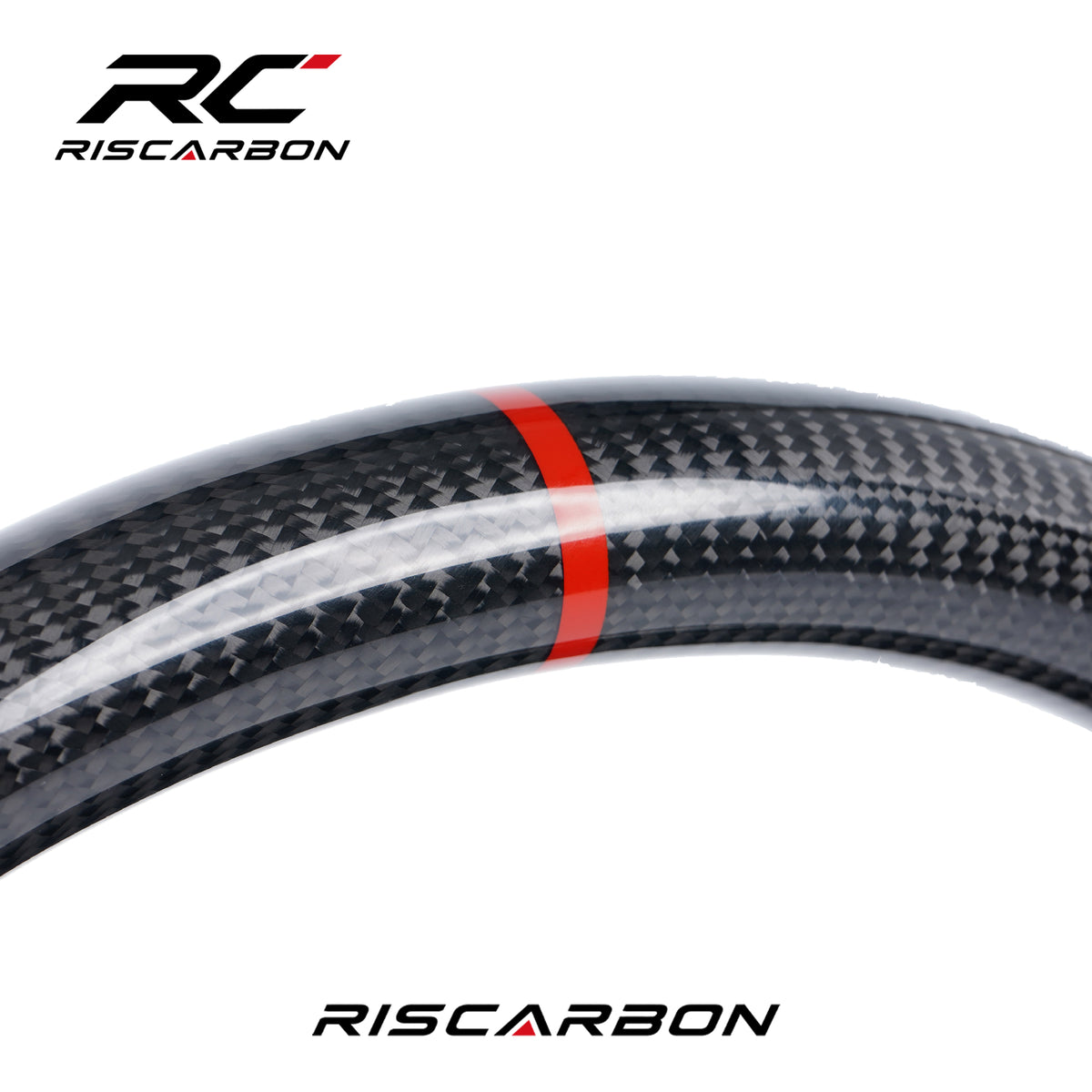 RISCARBON Real Round Carbon Fiber Leather Car Steering Wheel for BMW X1 X2 F30 F10 F21 F22 F15 F16 F45 F32 F33 F01 F02 F11 M3 M5 Plug and Play