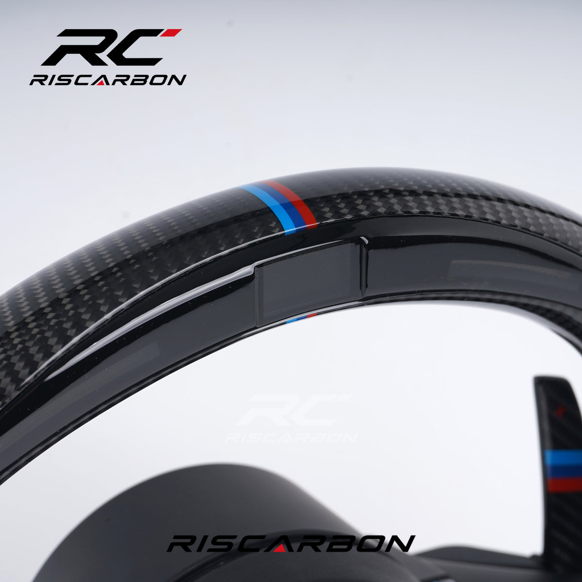 RISCARBON Customized Carbon Fiber Leather Car Steering Wheel for BMW X1X2 X3 F30 F10 F11 F12 F15 F20 F21 F22 F16 F01 F31 F25 F15 F02 with LED