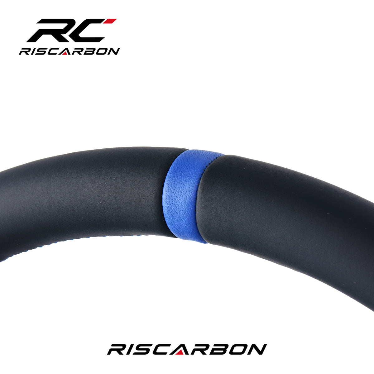 RISCARBON Blue Stripes Steering Wheel for BMW M3 M4 M6 F30 F10 F15 F36 F01 F20 F22 F25 F31 F32 F11F18 F40 F52 F80 X1X2 X3 X4 X5 X6 Leather