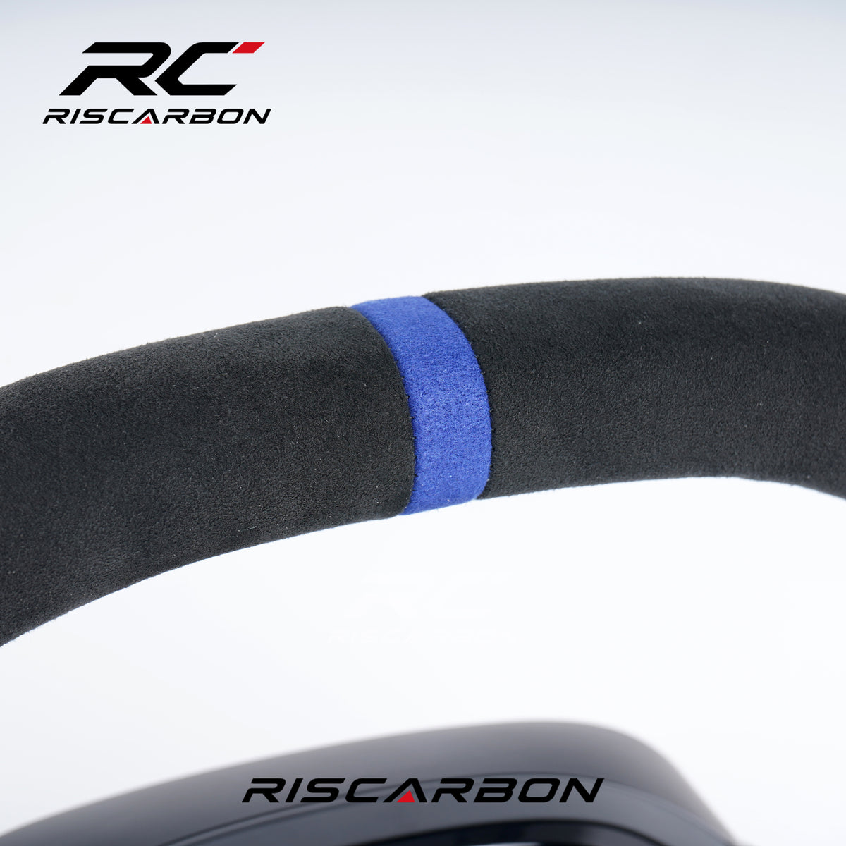 RISCARBON Flat Bottom Full-Suede CS Steering Wheel for BMW G20 G30 G28 G31 G38 G11 G12 G01 G08 G21 G22 G82 G87  X3 X4 X5 X6 With Knob