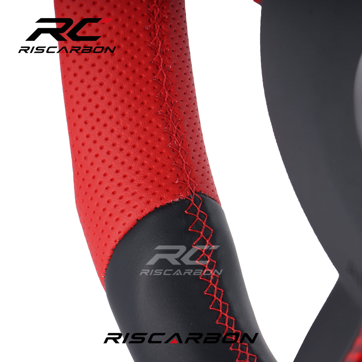 RISCARBON Car High Quality Accept OEM Steering Wheel for BMW F20 F22 F25 F30 F10 F15 F21 F40 M3 M4 M5 Red Leather Plug and Play M-Sport