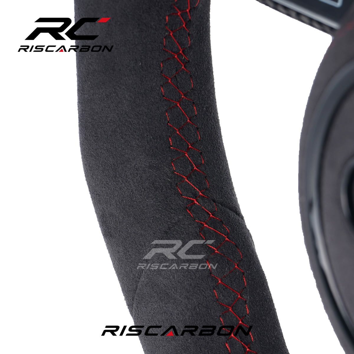 RISCARBON New Upgrade Suede Car Steering Wheel for Audi 2014 2015 2016 B9 Q5 A3 S3 TTS B8 B8.5 B8 B9 4F Q3 Q5 8V HOT SALE With LED
