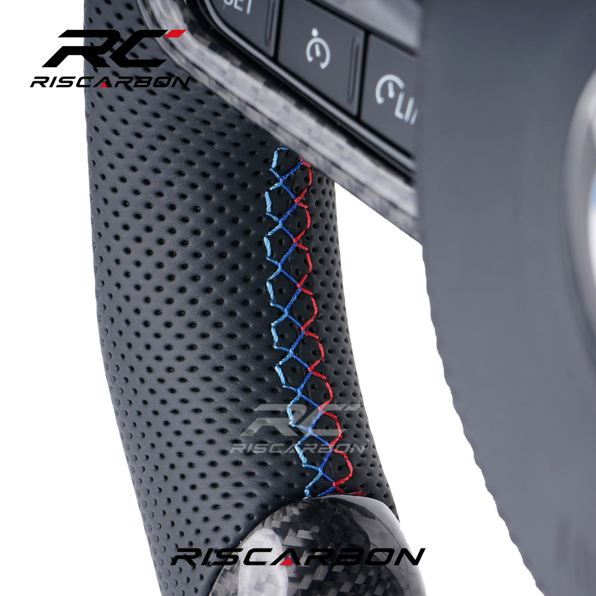 RISCARBON Carbon Automotive CS Carbon Fiber Steering Wheel for Car Fit for BMW G11 G30 G38 G40 G42 G12 G20 G21 G22 G01 G02 G06 G10 G80 G87
